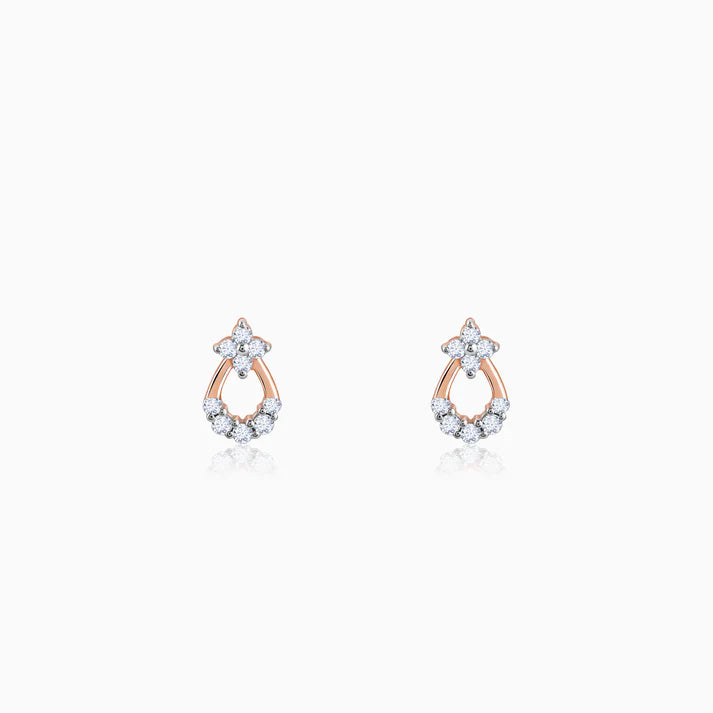 rose gold blissful dreams diamond earrings