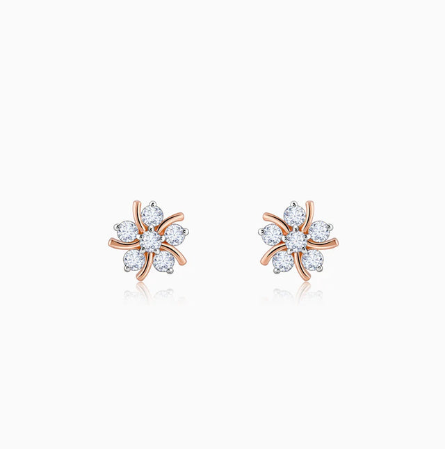 Rose Gold Elixir Diamond Earrings