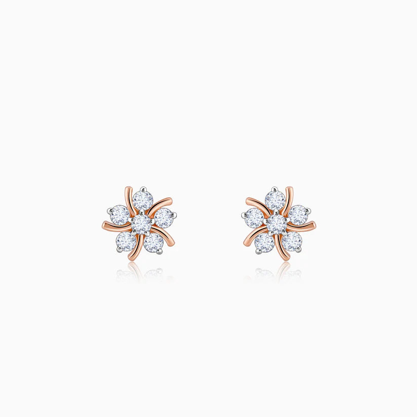 rose gold elixir diamond earrings