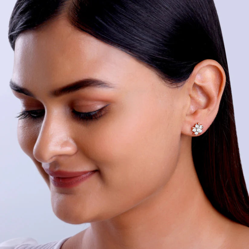 rose gold elixir diamond earrings
