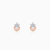 Rose Gold Cosmic Petal Diamond Studs