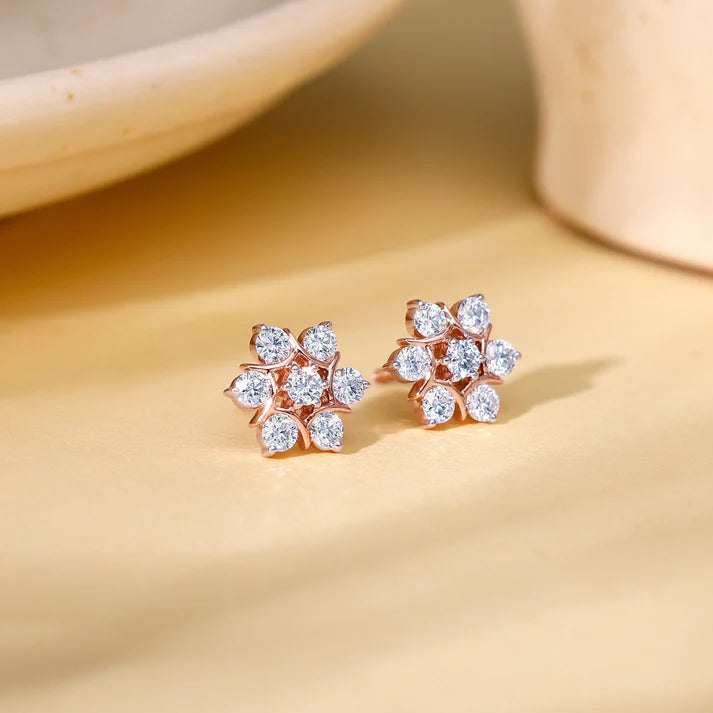 gold luminary diamond earrings