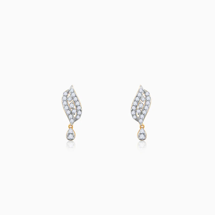 Gold Opulent Halo Diamond Earrings