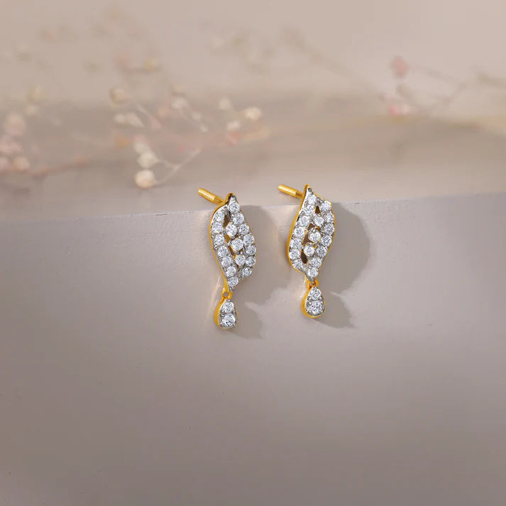gold opulent halo diamond earrings