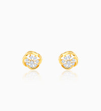 Gold Beauty In Nature Diamond Earrings