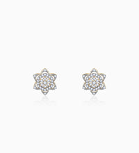 Gold Bright Burst Diamond Earrings