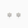 Gold Bright Burst Diamond Earrings