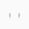 Gold Twisted Twill Diamond Earrings