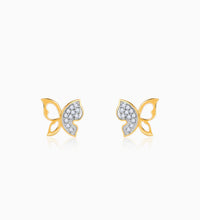 Gold Vlinder Diamond Earrings