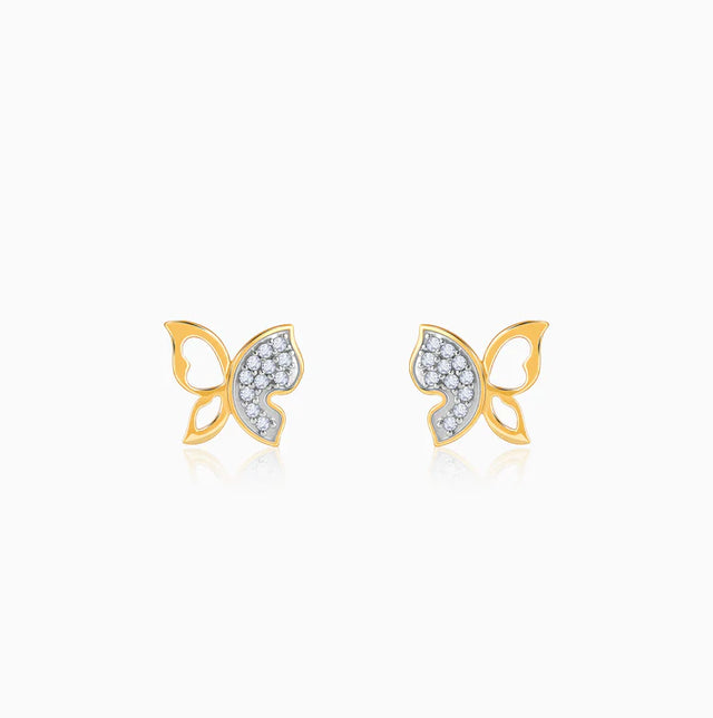 Gold Vlinder Diamond Earrings