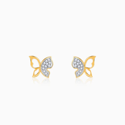 Gold Vlinder Diamond Earrings
