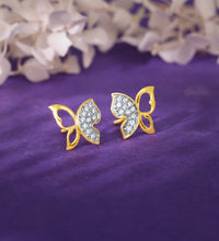 Gold Vlinder Diamond Earrings