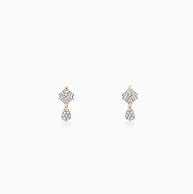 Gold Luminous Drops Diamond Earrings