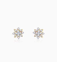 Gold Petunias Diamond Studs