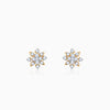 Gold Petunias Diamond Studs
