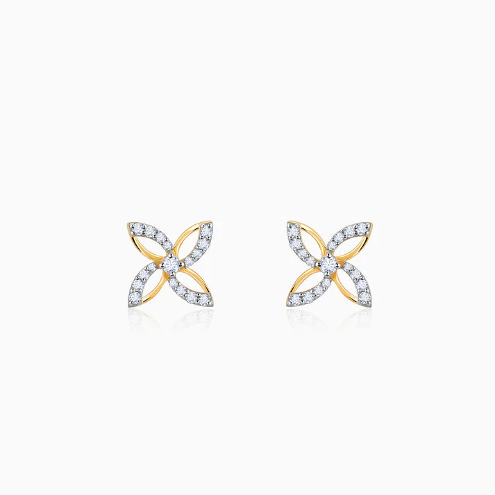 Gold Glossary Diamond Stud