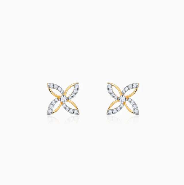 Gold Glossary Diamond Stud