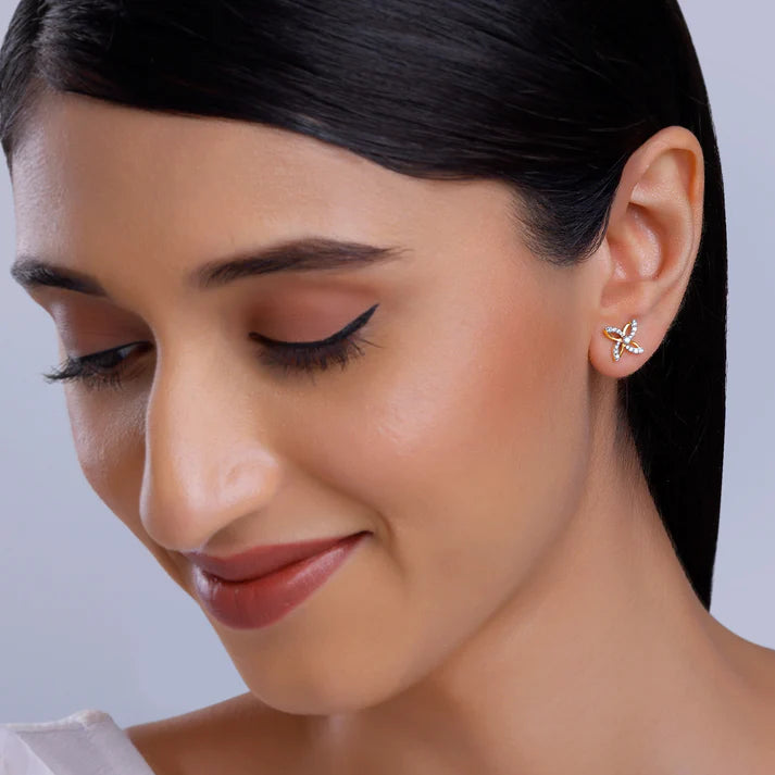 gold glossary diamond stud