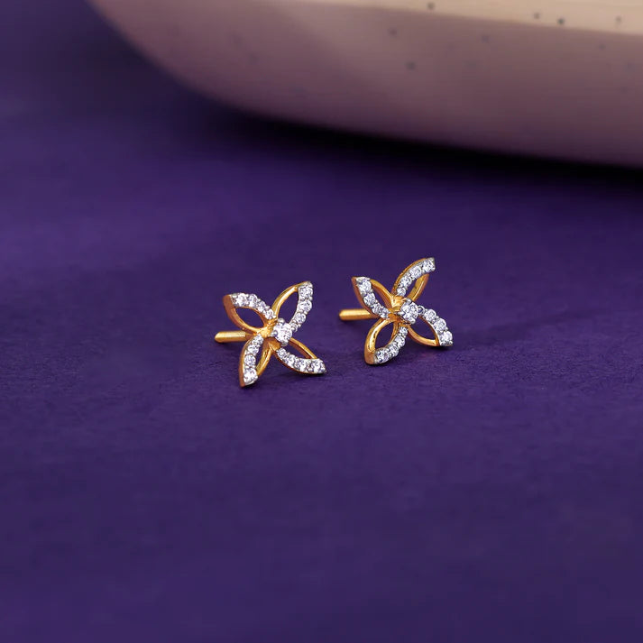 Gold Glossary Diamond Stud