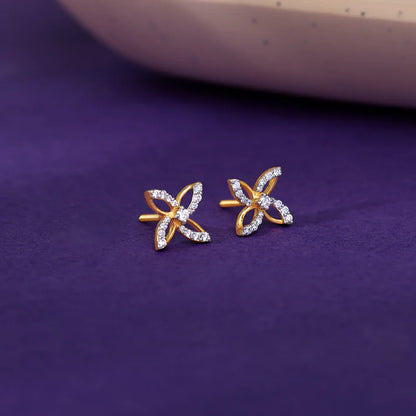 Gold Glossary Diamond Stud