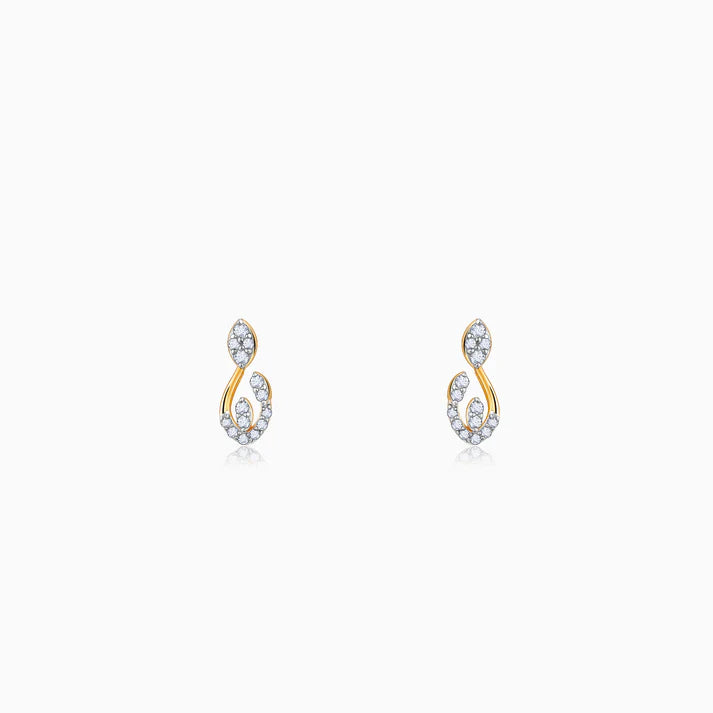 Gold Dewdrops diamond Earrings