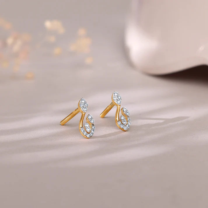 Gold Dewdrops diamond Earrings