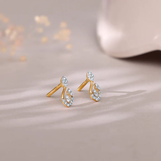 Gold Dewdrops diamond Earrings