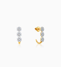 Gold Sweet Alyssum Diamond Earrings