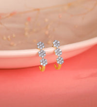 Gold Sweet Alyssum Diamond Earrings