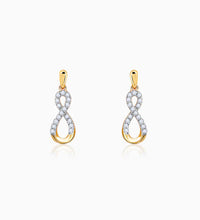 Gold Infinity Glow Diamond Earrings