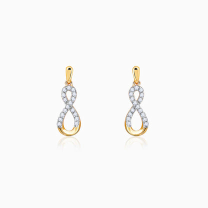 Gold Infinity Glow Diamond Earrings