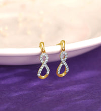 Gold Infinity Glow Diamond Earrings