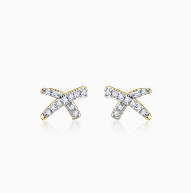 Gold Xquisite Diamond Stud Earrings