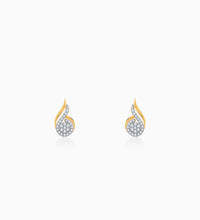 Gold Sparkling Flow Diamond Earrings