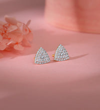 Gold Glitter Punch Diamond Earrings