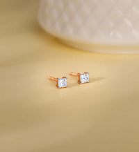 Rose Gold Pretty Diamond Studs