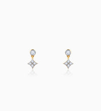 Gold Cubic Glow Diamond Earrings