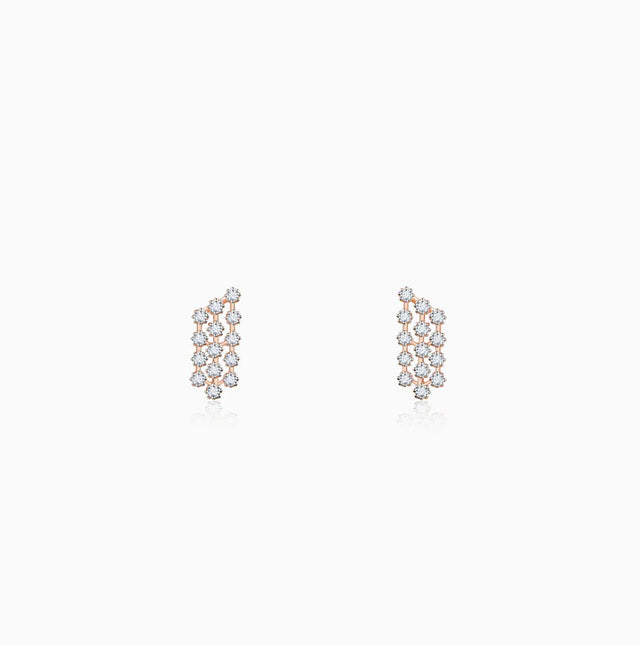 Rose Gold Dynamic Diamond Earrings