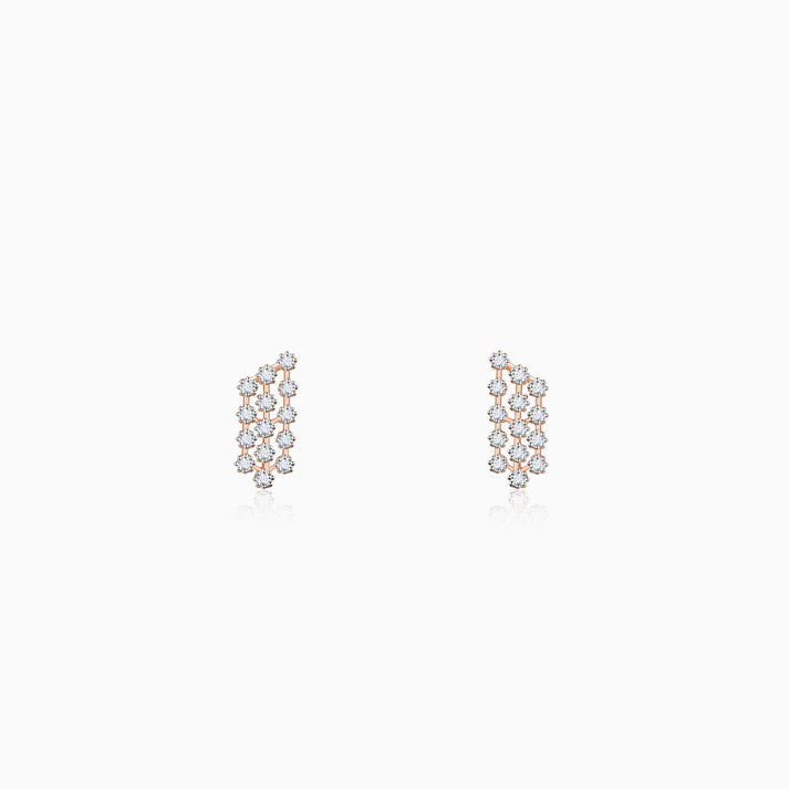 rose gold dynamic diamond earrings