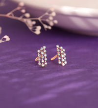 Rose Gold Dynamic Diamond Earrings