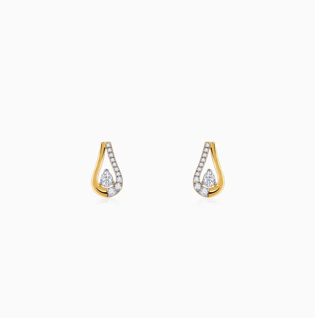 Gold Majestic Aura Diamond Earrings