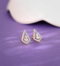 Gold Sacred Flame Diamond Earrings