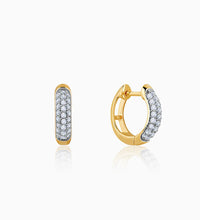 Gold Lunar Loops Diamond Earrings