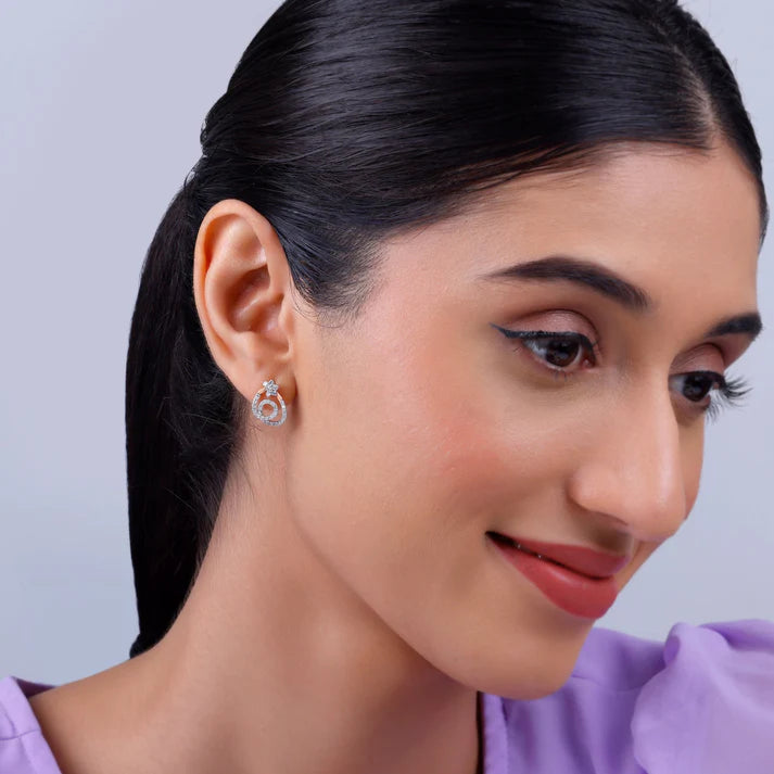 rose gold twist of grace earrings