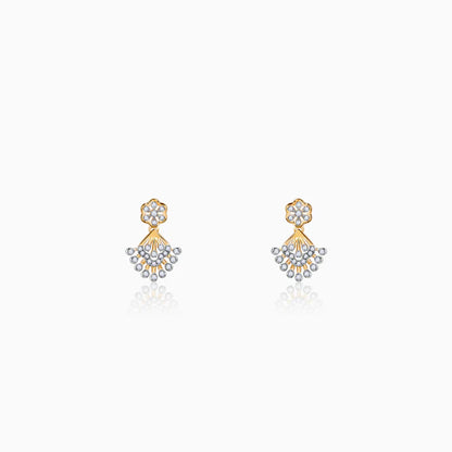 Gold Fancy Bloom Diamond Earrings