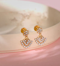 Gold Fancy Bloom Diamond Earrings