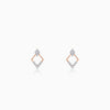 Rose Gold Radiant Rhombus Diamond Earrings