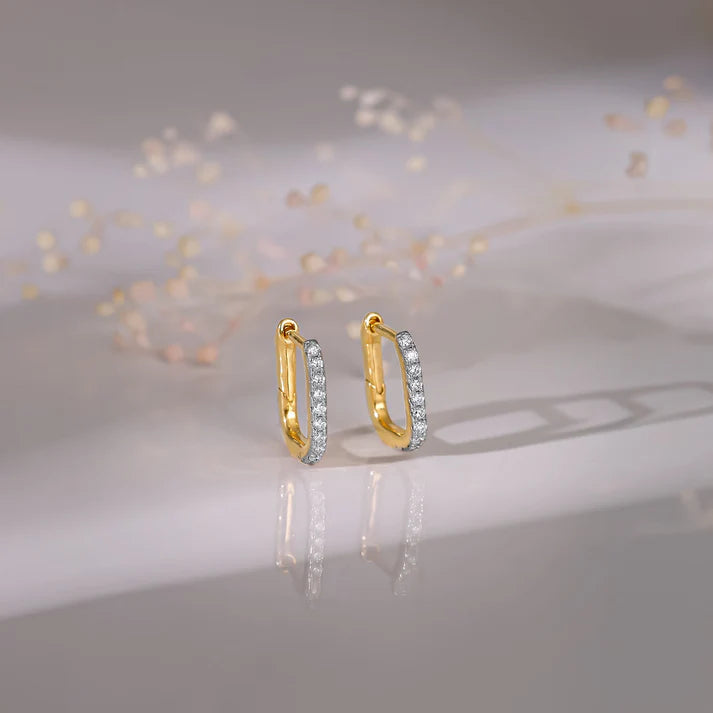 gold bold circles diamond j hoop earrings