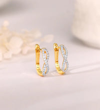 Gold Infinito J-Hoop Diamond Earrings