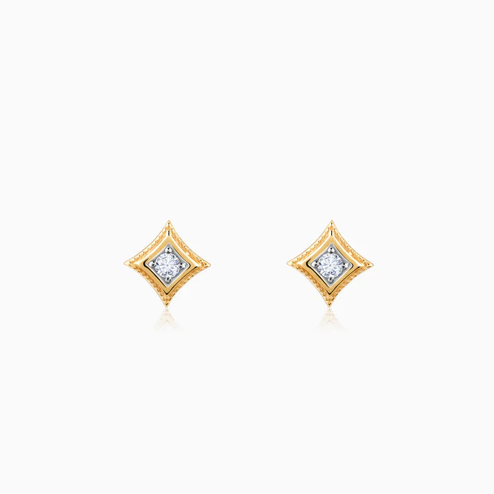 Gold Quad Diamond Earrings